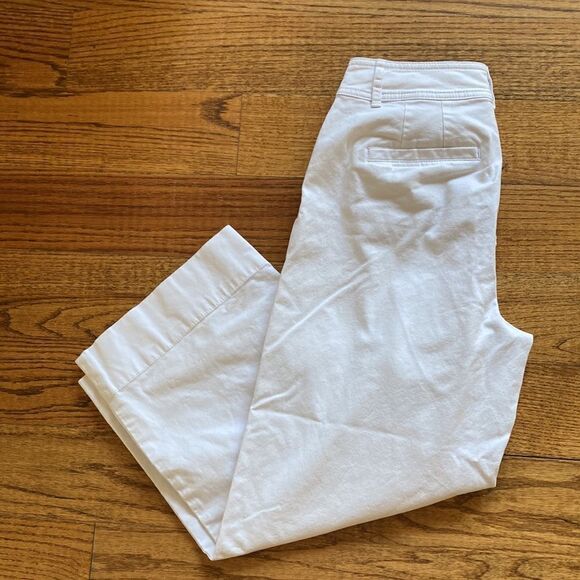 Talbots Wide Leg Crop Chino White Pants Women’s Size 2 - Picture 2 of 16
